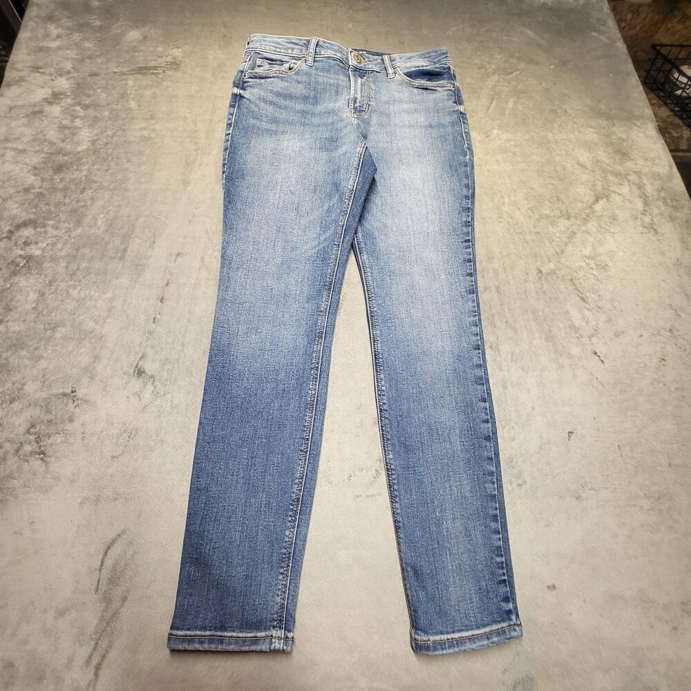 Old Navy Jeans Womens 8 Blue Rockstar Super Skinny Mid-Rise Stretch